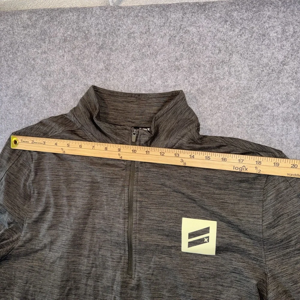 Hurley HFA23VMZ-07873 Quarter-Zip Pullover XL Heathered Green Performance Blend